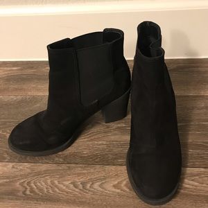 H&M Black Suede Ankle Boots